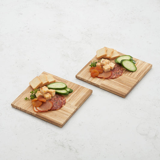 2 small smorgas boards with charcuterie